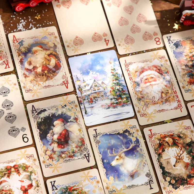 

Mr. Paper Poker Merry Christmas Series Retro Style Fun Party Team Building Leisure and Entertainment Games Cards Gift