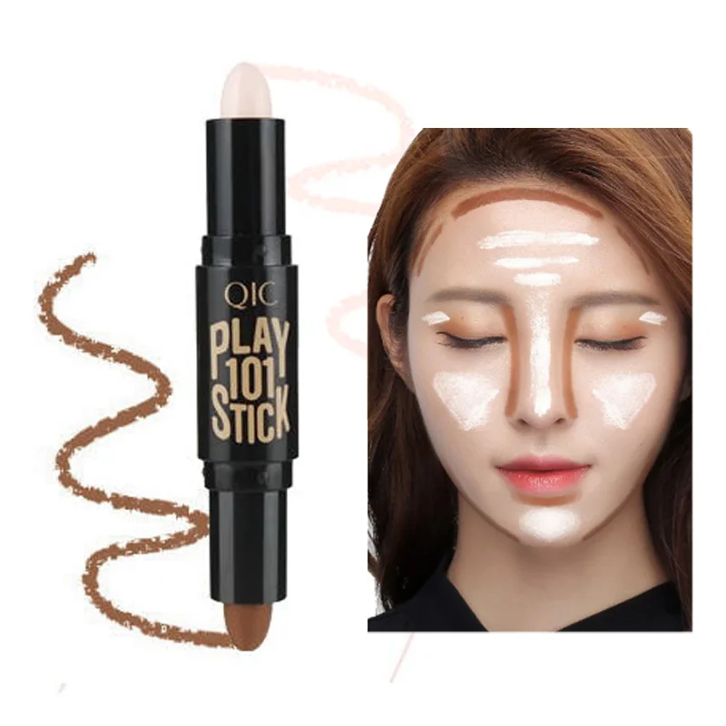 Đôi Cấp Che Khuyết Điểm Dính Mặt Trang Điểm Nền Bút Chì Tạo 3D Mặt Corrector Cao Cấp Màu Kem Bút Viền Kem