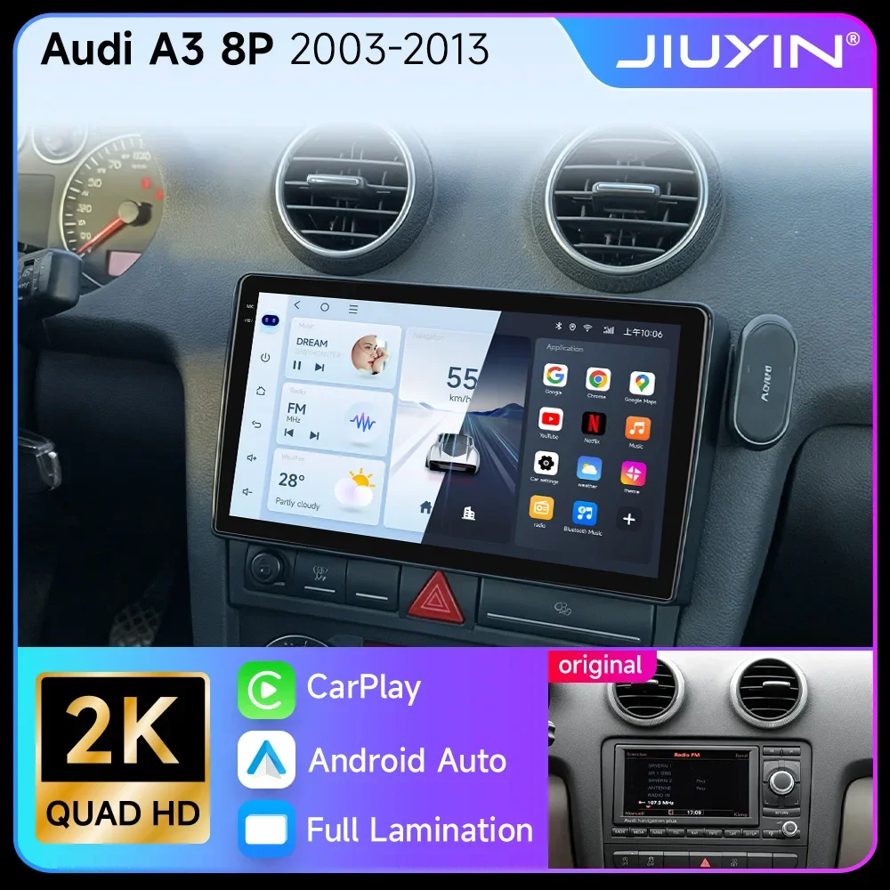 For Audi A3 8P 2003-2013 Android Carplay Auto 2din Multimedia Player GPS Navigation Audio Stereo DSP 360 Camera 4G Car Radio