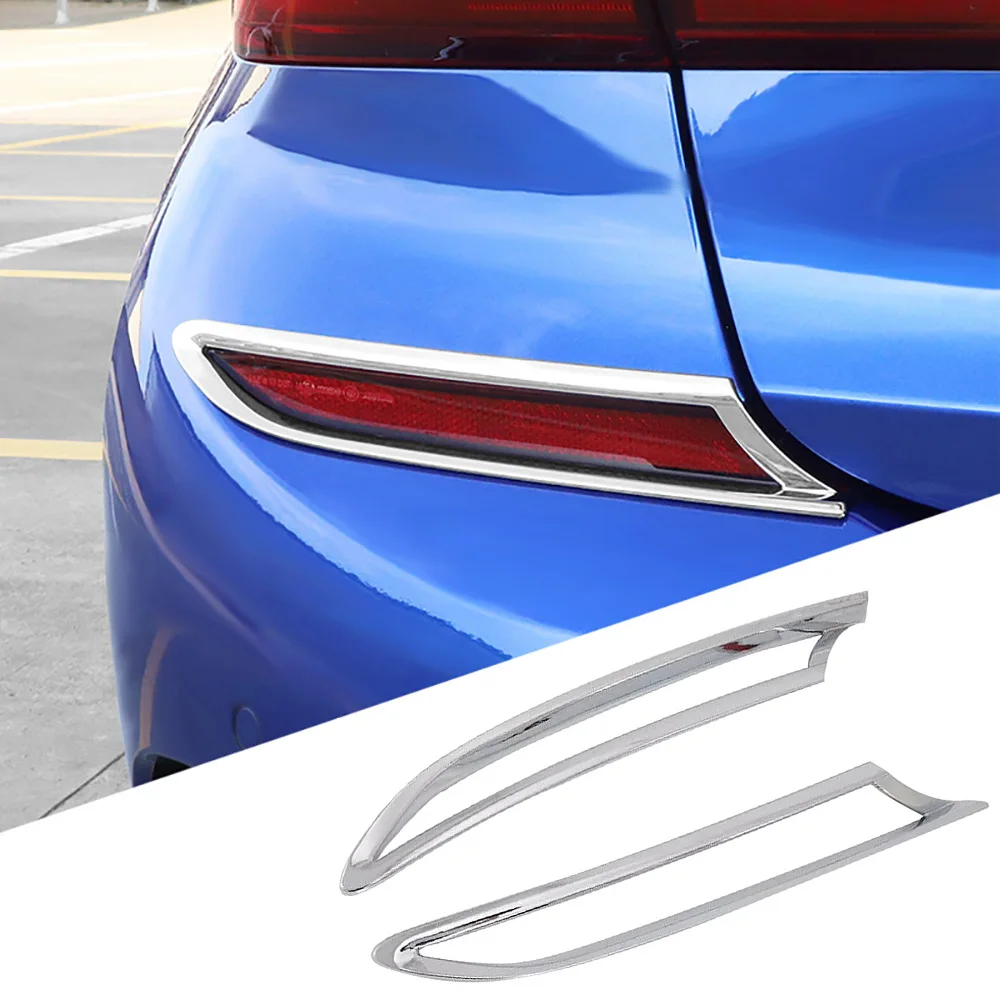 

2pcs Rear Tail Fog Lights Lamps Frame Covers For BMW 3 Series G20 2019-2020 Rear Tail Fog Lights Lamps Frame Cover