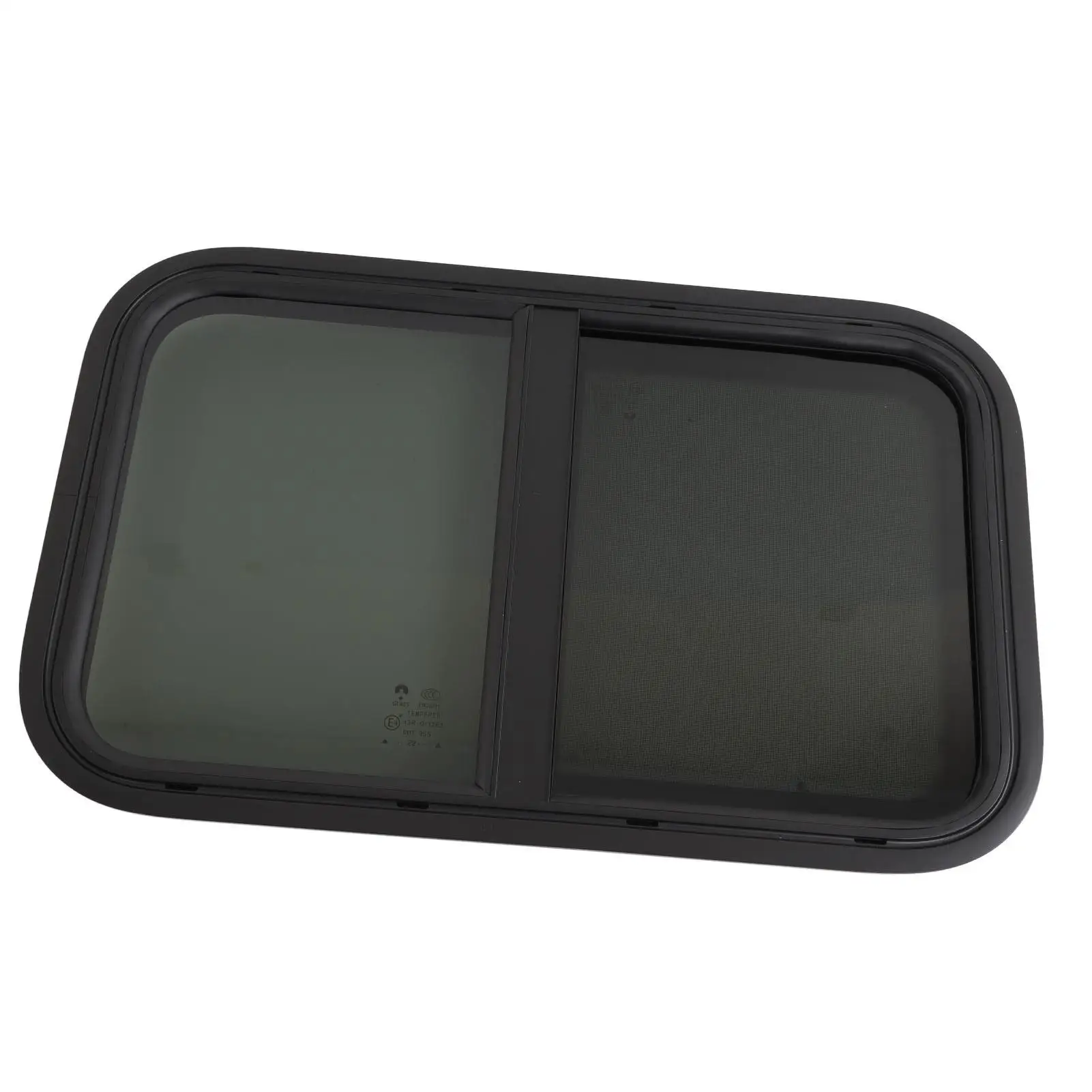 610x385mm RV Replacement Window with Drain Hole - Rounded Sliding Design, Tough and Durable for campers