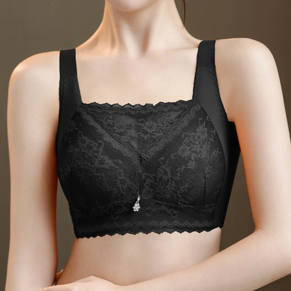 Minimizer Full Cup Size Bra Women Thin Version Lace Wire-free Underarm Bulge Anti-sagging Standard & Plus Size Bras 75BC-110DE