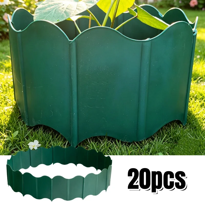 Durable Plastic Wave Hedge Fence Sheets Outdoor Anti-Rust Landscape Partition Screening Board Plastic Privacy Hedge Screening