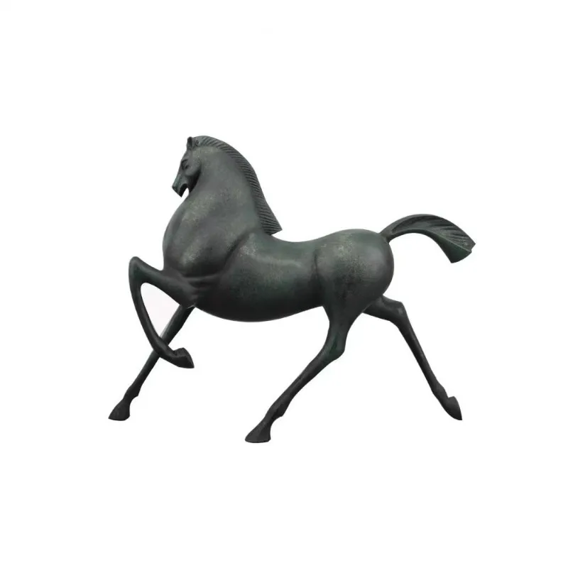 

Modern simple walking horse metal ornaments study bedroom living room TV cabinet office model room home accessories