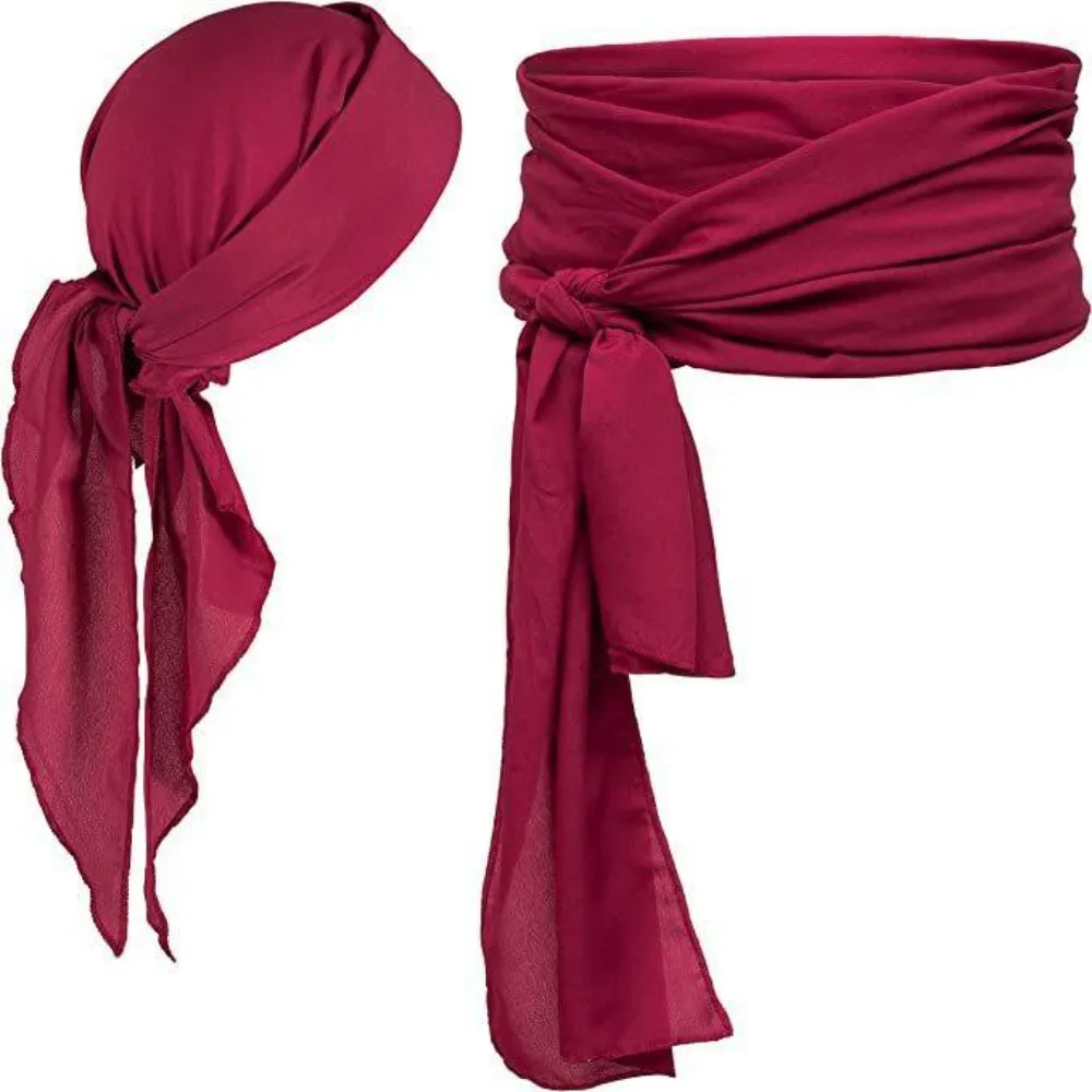 

Холщовая повязка на голову с пиратами, поясной ремень, сплошной цвет, повязка на голову, шарф на Хэллоуин, пояс, средневековый треугольный шарф эпохи Возрождения, карнавальный костюм