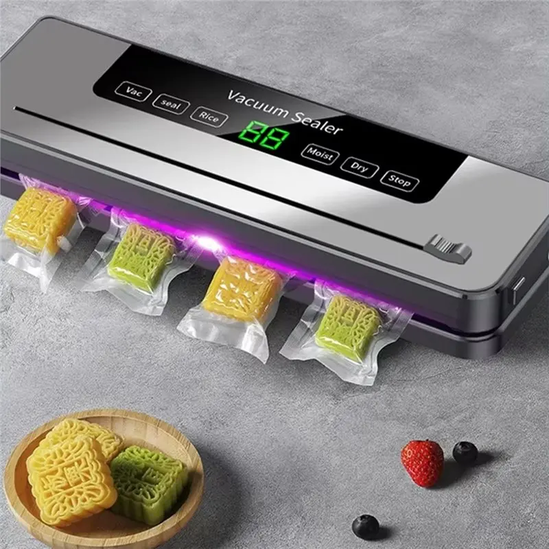 A97T High Quality Electric Custom Kitchen Vacuum Sealer Machine Professional Home Easy Use Low Noise EU Plug