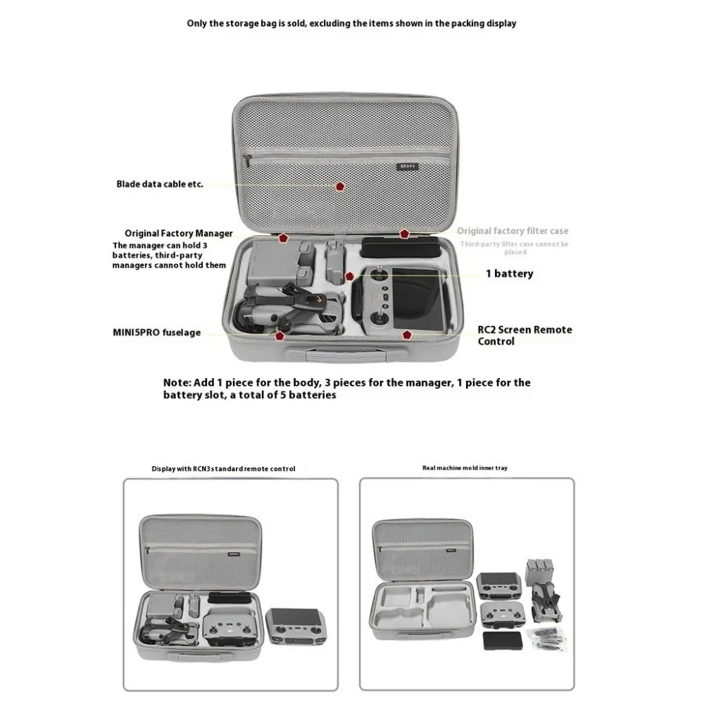 Carrying Case Travel Shoulder Handbag For DJI MINI 5 PRO Fly Set Storage Box Portable Hard Shell For DJI MINI 5 PRO Accessories