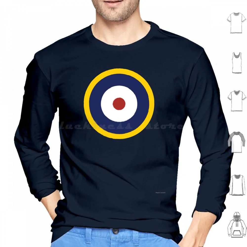 Wwii Raf Type A2 Hoodies Long Sleeve Wwii Raf Type A2 British Insignia