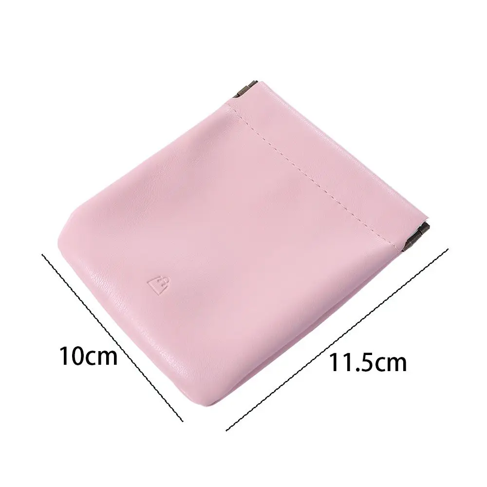 Soft Girls Boys Nordic Small Card Holders Lipstick Pouch Mini Wallet Leather Coin Purse Earphone Holder Key Bag