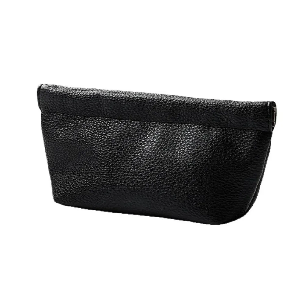 Pebble Grain Leather Sunglasses Case Anti-pressure Multi-functional Organizer Pouch Auto Spring Pop Open Portable