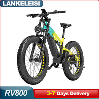 Electric Bikes Mountain E Bike 48V 20Ah 750W Powerful Motor Ebike 26” Fat Tire Electric Bicycles LANKELEISI RV800PLUS Cycling