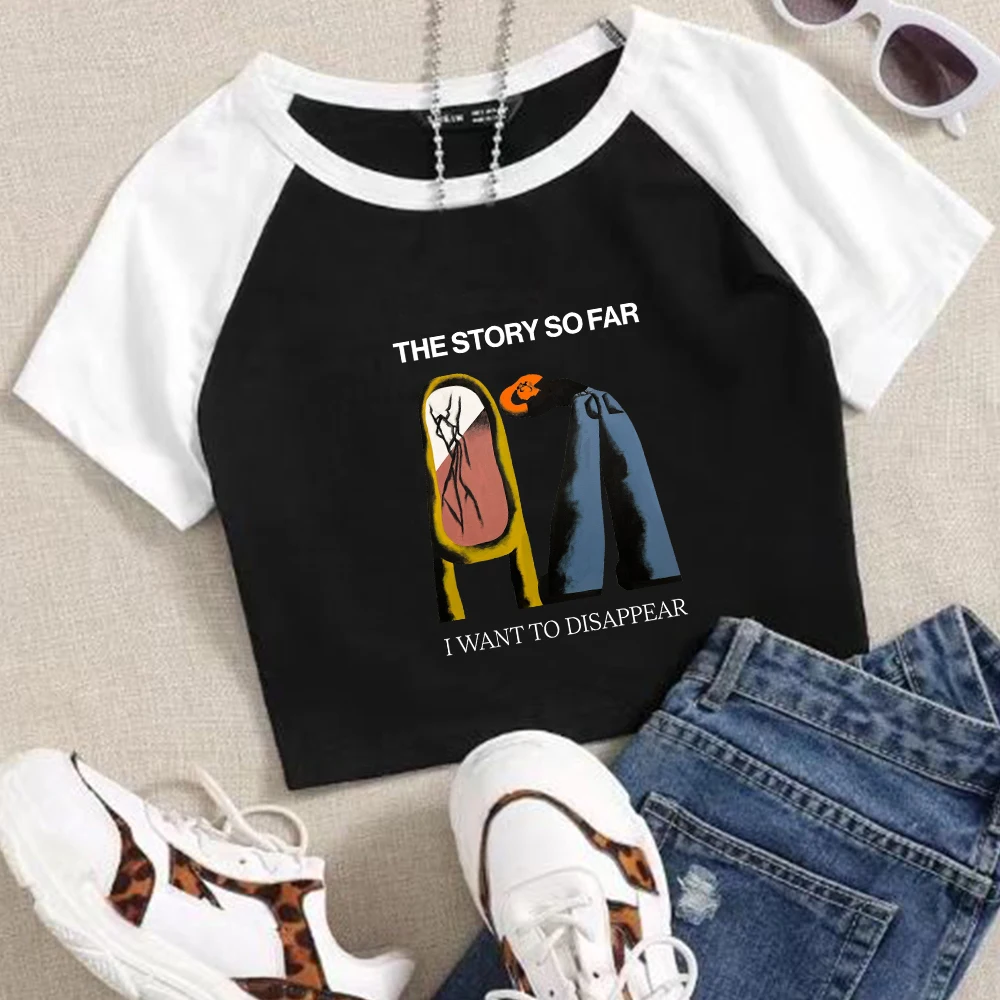 The Story So Far I Want To Disappear 2024 Crop Tops T-Shirt Fashion Super-short Girls Fans Gift Regular O-Neck Short Sleeves