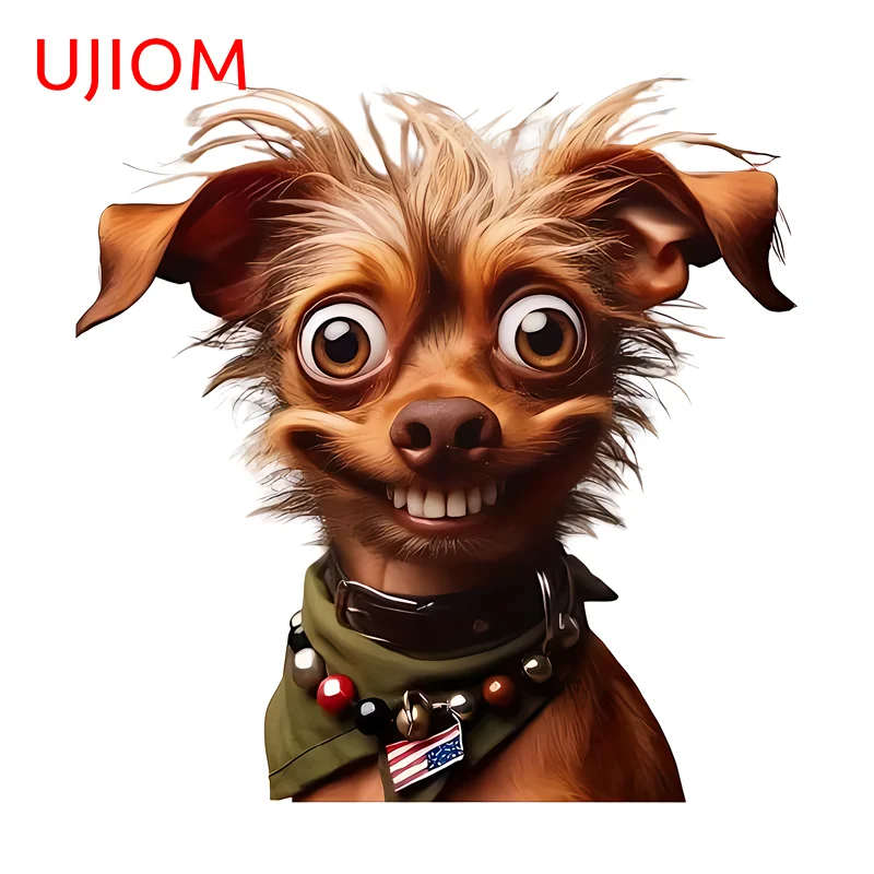 UJIOM Chibi Dog Wall Sticker Personality Humorous Bathroom Cupboard JDM Decal Occlusion Scratch Adhesive Wallpaper Home Decor
