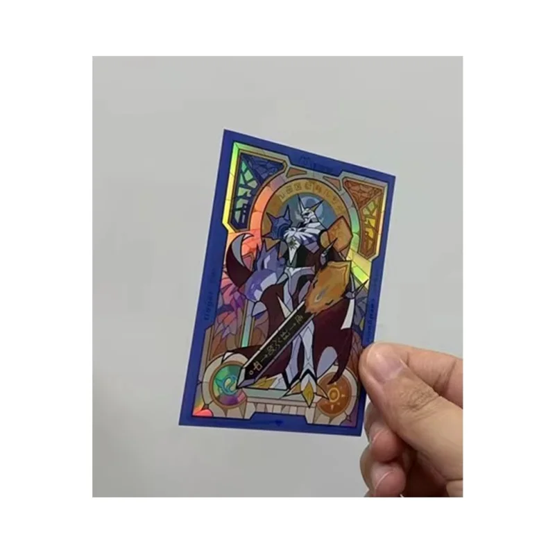 60 arkuszy etui na karty Magnamon Omegamon Dtcg Digimon Adventure Diy Laser Flash Series figurki do zabawy Anime kolekcja gier