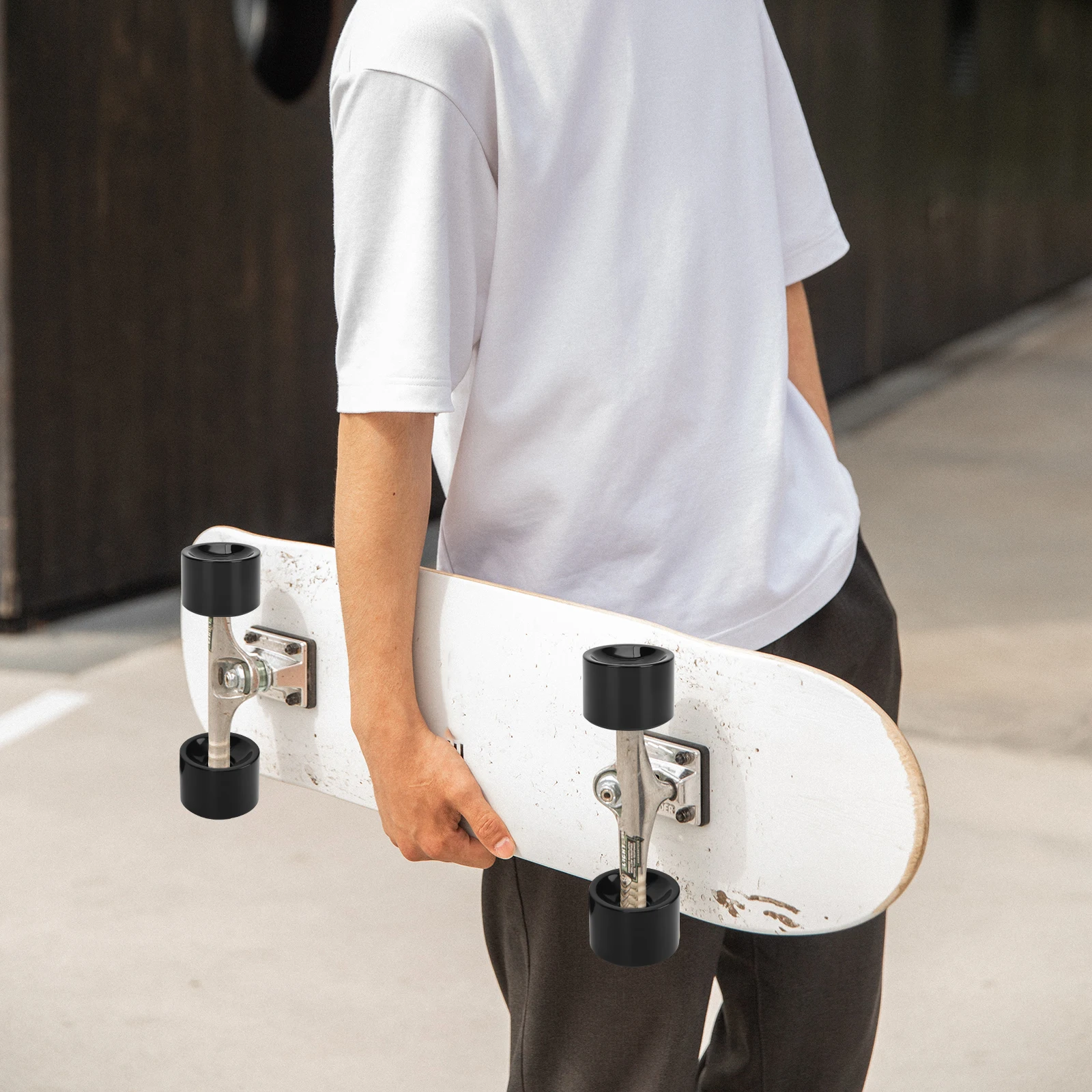 

4pcs Skateboard Wheels Replacement Pu Long Board Wheel Durable Anti-Tear High Resilience Hardness For Street Skateboarding