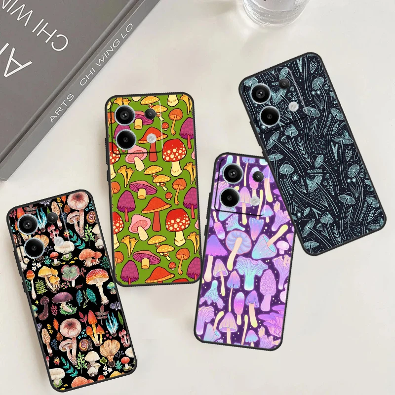 Mushroom Forest Case For Xiaomi Redmi Note 13 11 8 9 10 12 Pro 12S 11S 10S 9S Redmi 13C 9C 10C 12C Cover