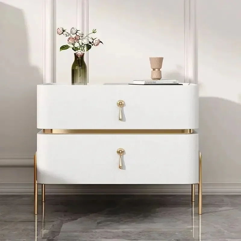 منضدة تخزين عصرية بسيطة وحديثة جمالية فاخرة بجانب السرير وأدراج إسكندنافية أثاث منزلي لطيف Criado Mudo #1