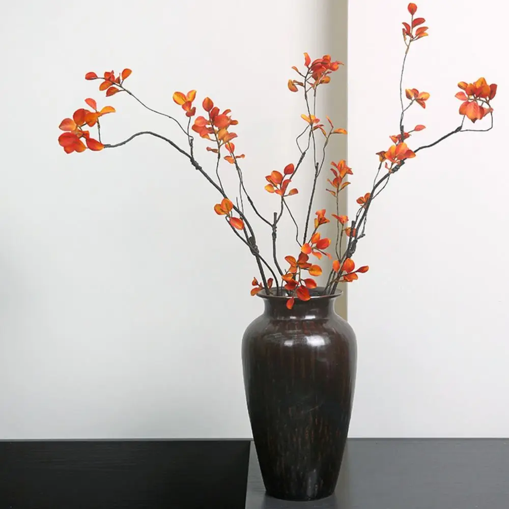 Retro Autumn Leaf Plant Bouquet Handmade Withered Fake Maple Leaf Branch Long 59cm/90cm Artificial Maple Leaf Garden