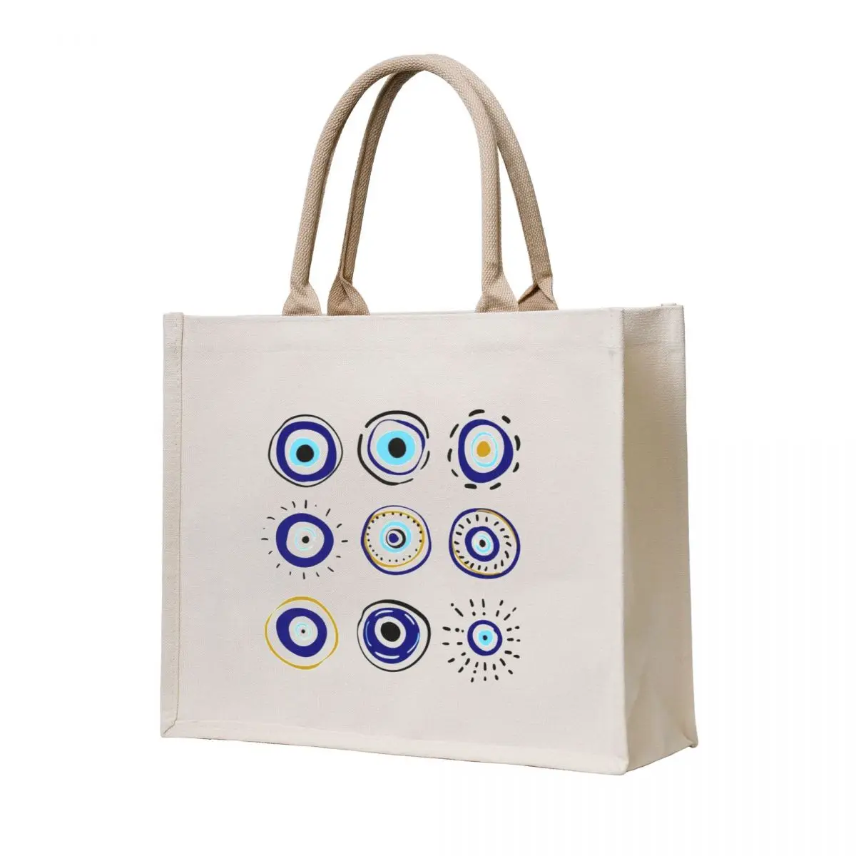 

Greek eye for protection, with a perfect designer Tote Bag Cloth bags shopping bag Canvas shoulder bag the tote