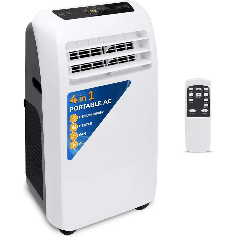 Small Air Conditioner Portable 12,000 BTU with Built-in Dehumidifier + Heat - Portable AC Unit for Rooms Up To 550 Sq Ft