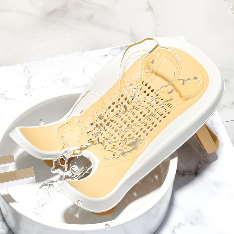 New Portable Baby Bathing Seat Anti Slip PP Shower Net Support Ergonomic Backrest Design Easy-Clean for  Newborn Infant Toddlers