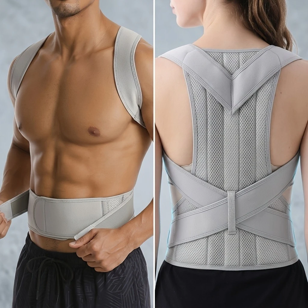 Adjustable Posture Corrector, Breathable Back Shoulder Support Brace Unisex, 2 Colors, S/M/L/XL/XXL/XXXL Available