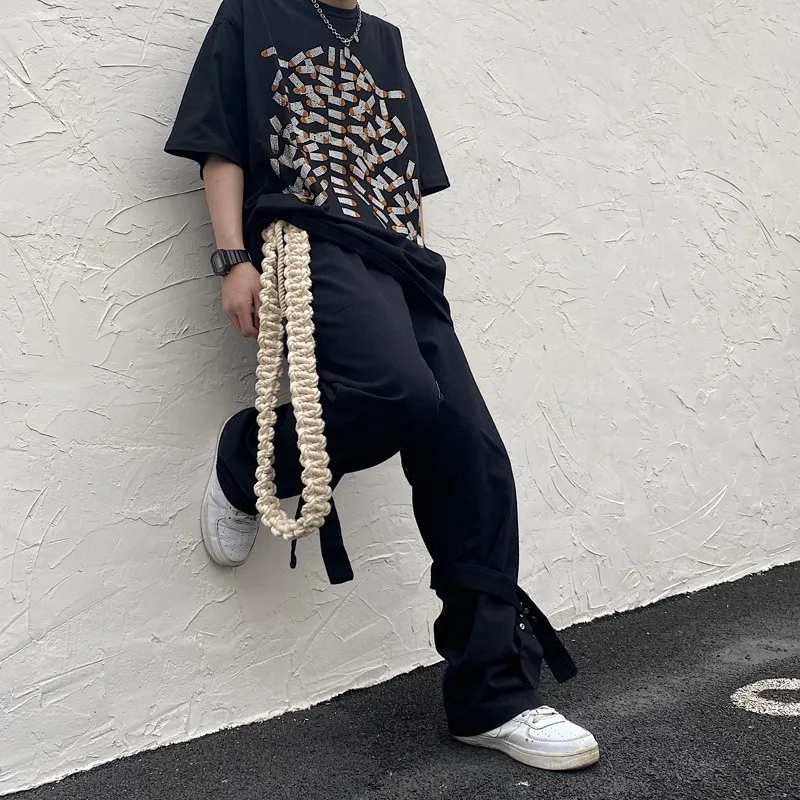 Men Women Handmade Crochet Vibe Style Trousers Chain Bag Strap ACC