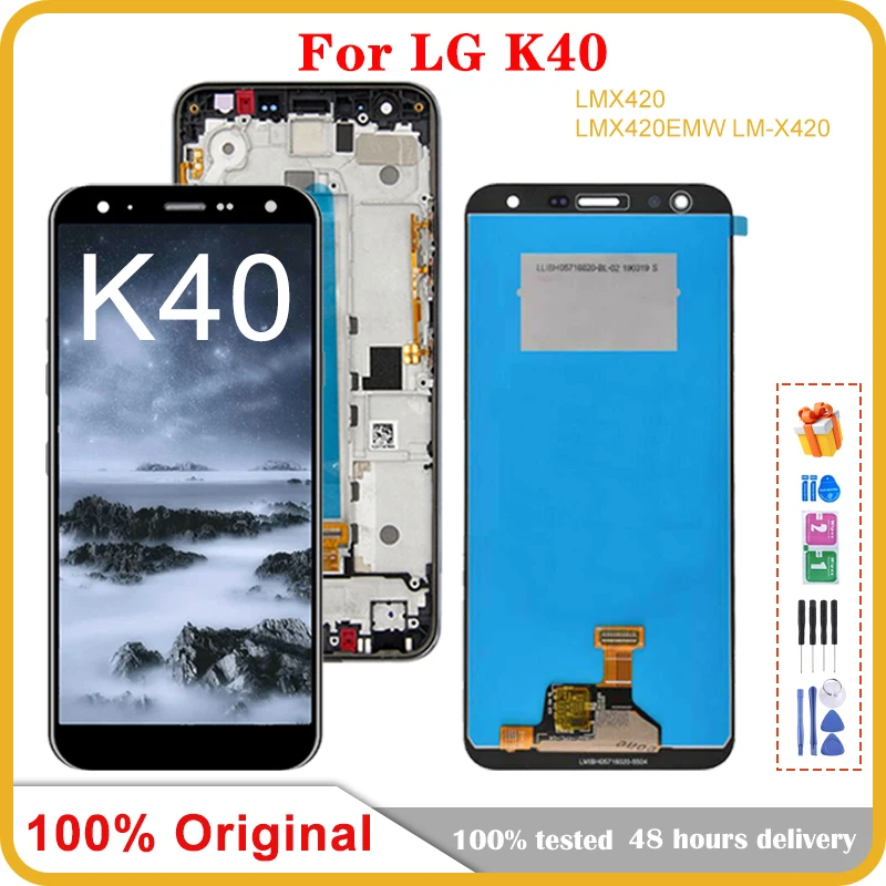 

Original LCD For LG K40 K12+ K12 Plus X4 2019 X420EM X420HM X420N LCD Display Touch Screen Digitizer With Frame For LG K40 LCD