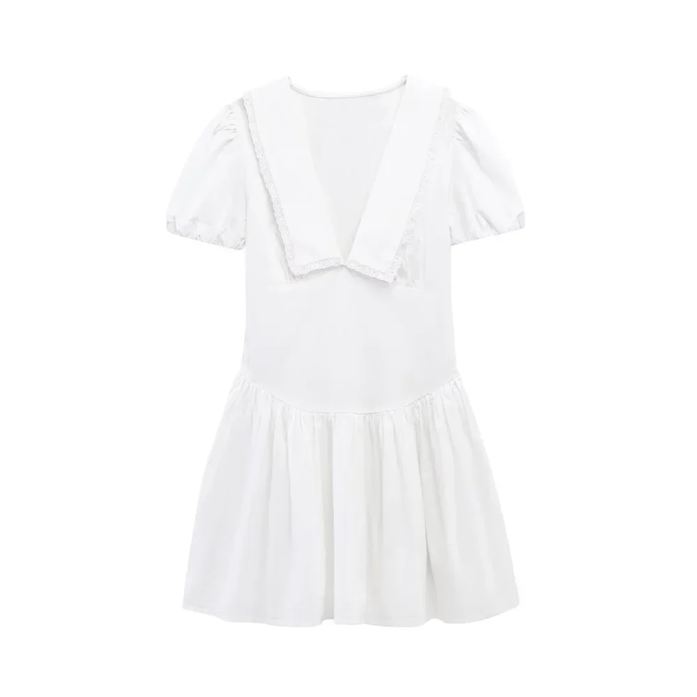 

GELITAYIN женское платье с v-образным вырезом и короткими рукавами, однотонное украшение, весна/лето, новая повседневная женская одежда