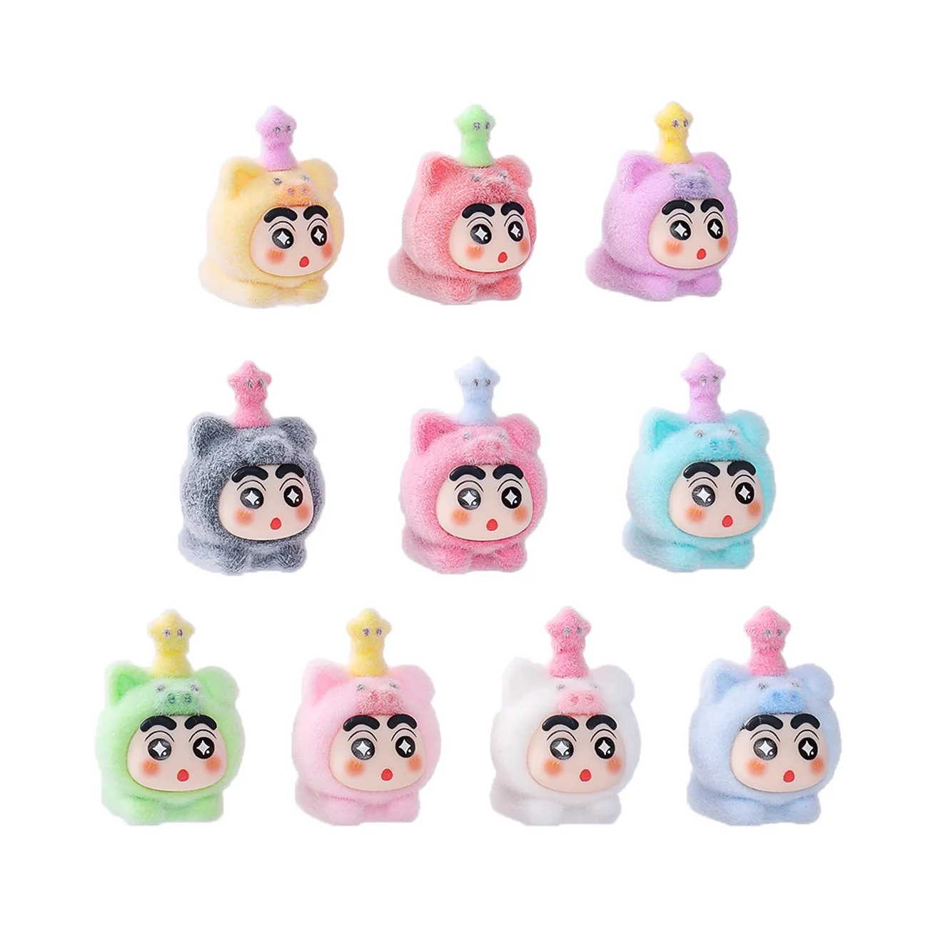 10/30 Uds nuevo crayón de fiesta pequeño nuevo muñeco de peluche DIY llavero colgante coche escritorio Mini adorno pequeño hecho a mano