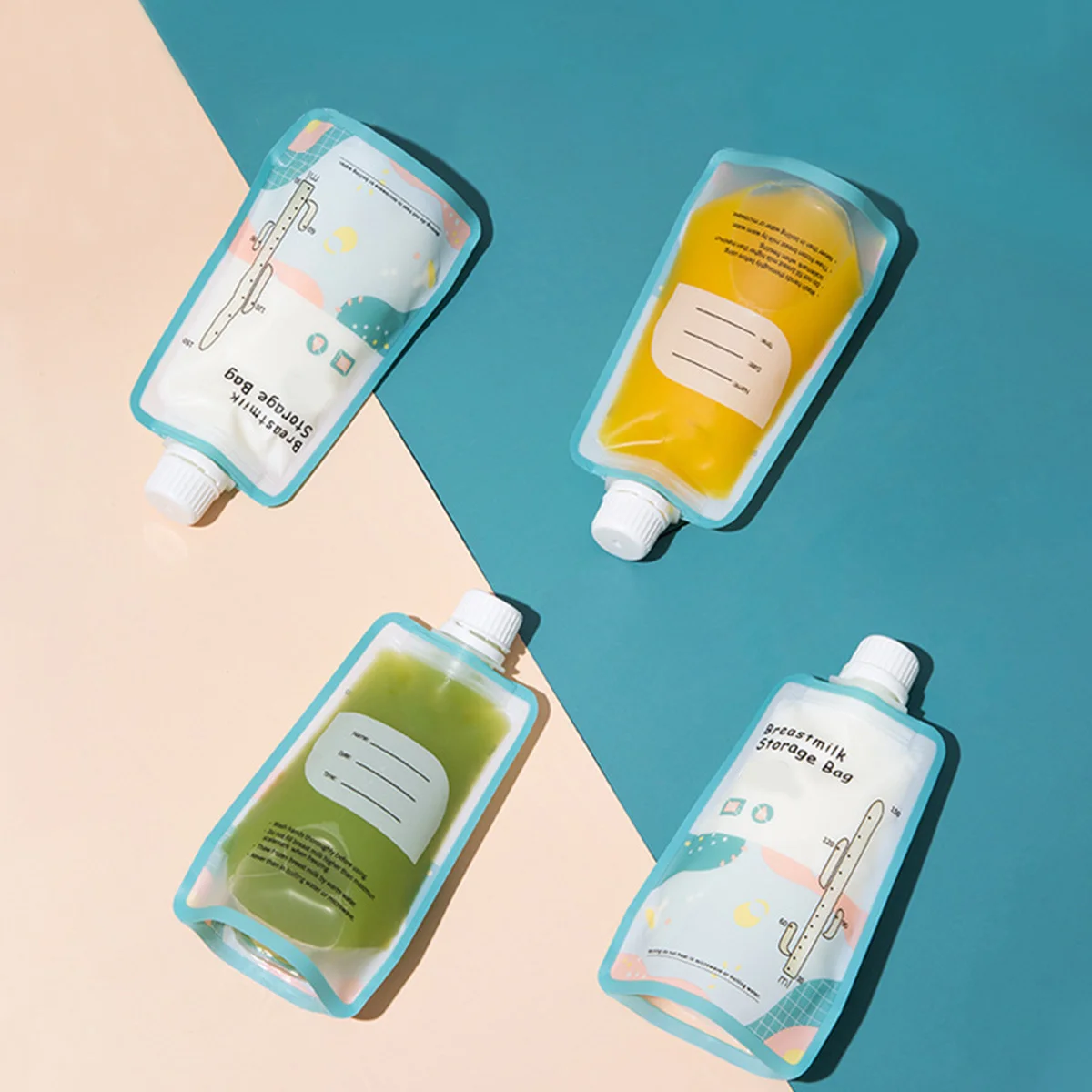 Breast Milk Storage Bags Disposable Premium Portable Bpa Free Leak Proof Sealing Pouches For Breastmilk Freezer Safe