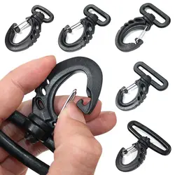 Black Spring Quickdraws Clip Plastic Alloy Lobster Carabiner Keychain Belt Buckles Hooks Outdoor Tool Backpack Accessories