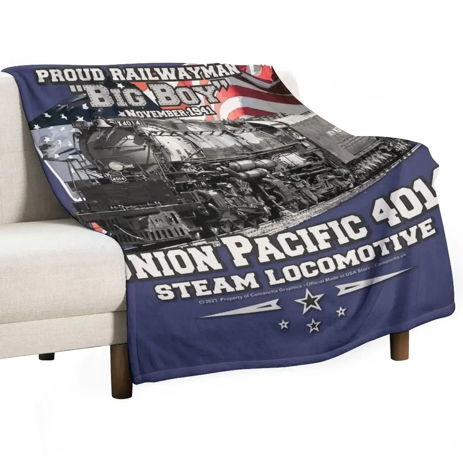 

Steam Locomotive 4014 BIG BOY Throw Blanket wednesday Multi-Purpose halloween Sofas Blankets