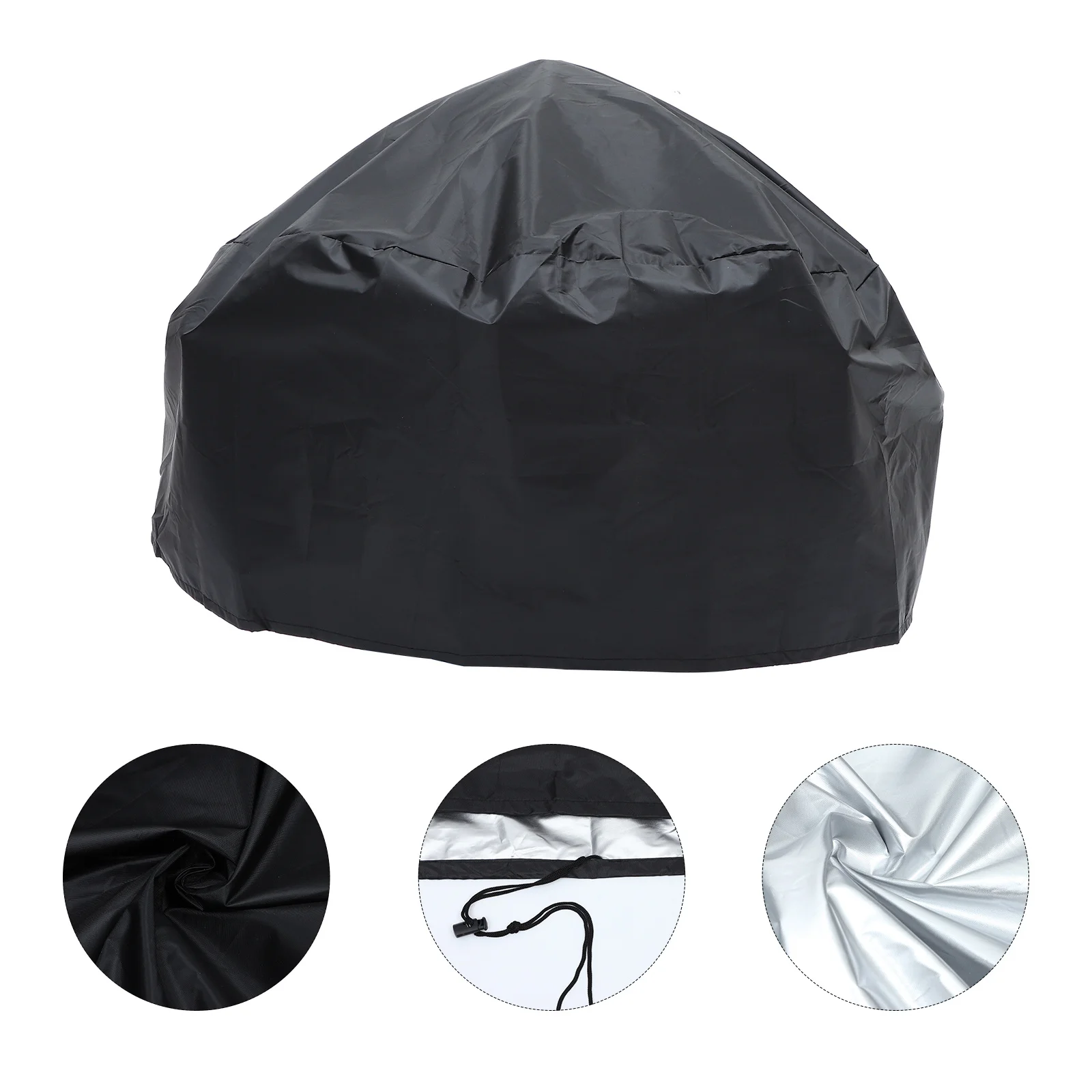 

Thickened Fire Pit Cover Round Outdoor Stove Protective Sleeve Waterproof Windproof Sun Snow Proof for Bbq Oven Patio Chiminea