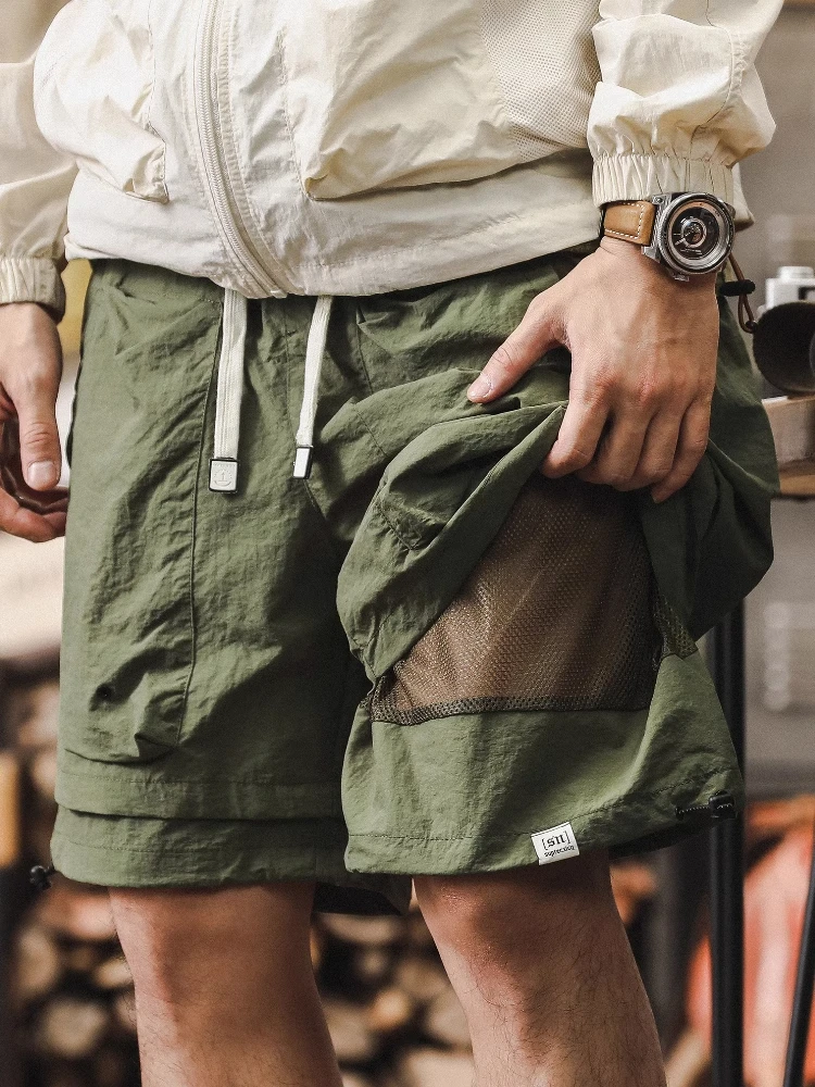 

Outdoor Workwear Qui Dry ort Pants Men's Summer Cool Feeling Casual Five-Quarter Length Loose Fit Straight Leg Jeans