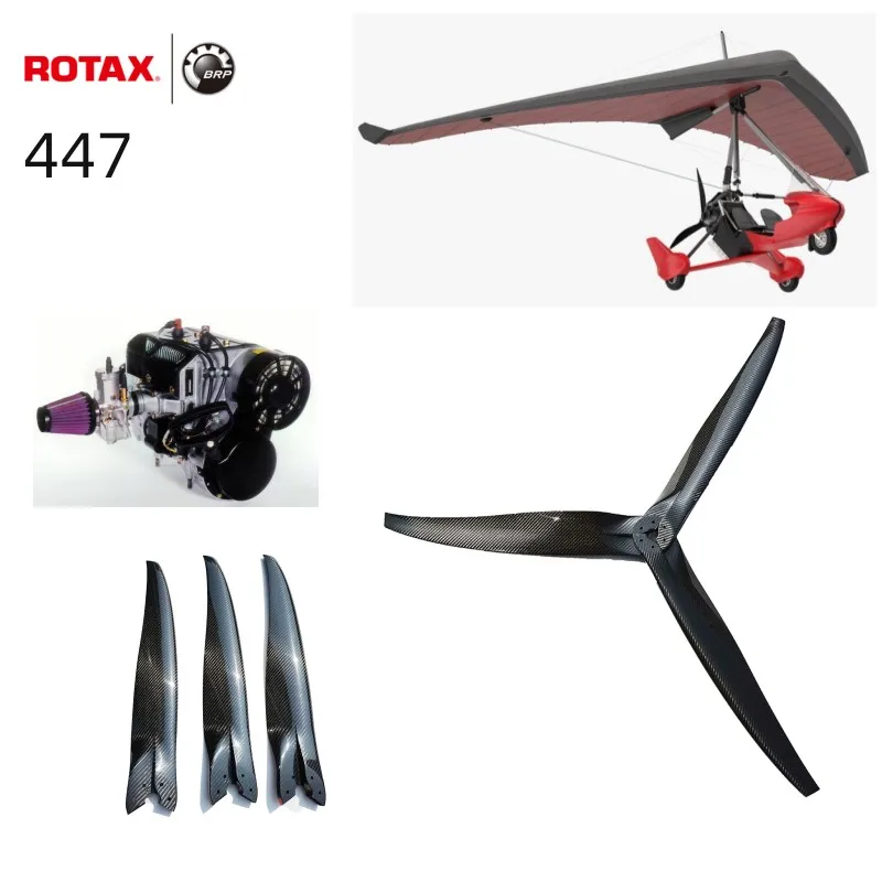 Rotax 447 Carbon Propeller, Support Light, Custom Carbon Propeller, Powered Parachute, PC,Paramotor, Ultralight, 447