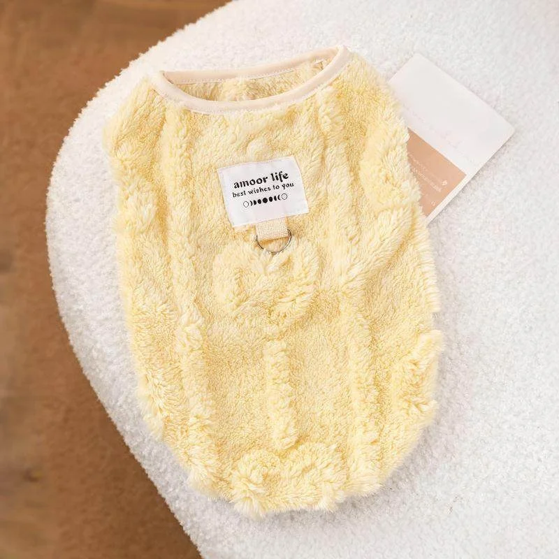 

Plu Lined Vest for Dogs And s Home Wear Svel Fce Anti edding Heart Patterned Ideal for Autumn And Winter