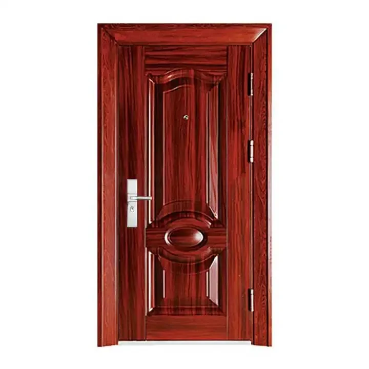 Beautiful Modern Simple Style Security Doors for Houses Front Entry Doors Secure Entrance Door Metal Finished