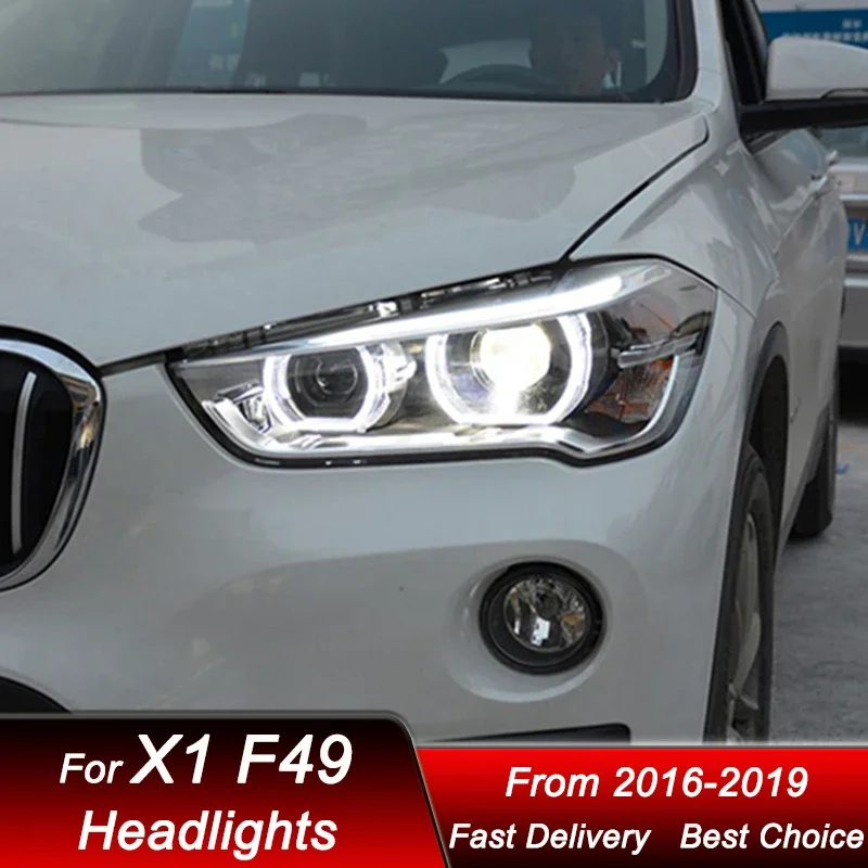 

Pop Car Headlights For BMW X1 F49 2016-2019 High Style LED Headlamp Assembly Upgrade High Configure Projector Lens Accessories K