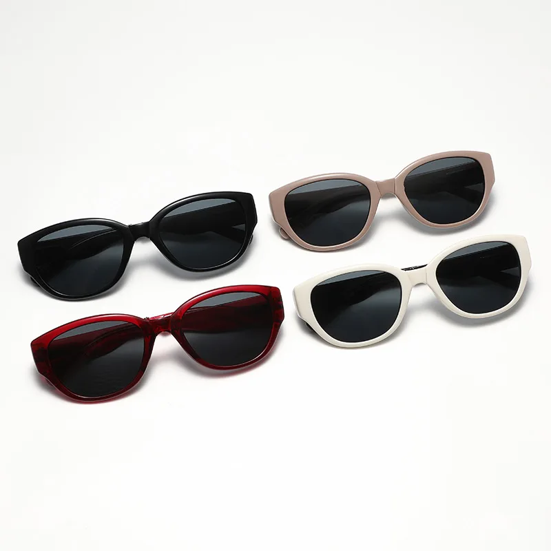 New Vintage Folding Oval Sunglasses Women Men Sun Glasses Female Cat Eye Eyewear Sunglasses for Male Female Round Eyeglasses