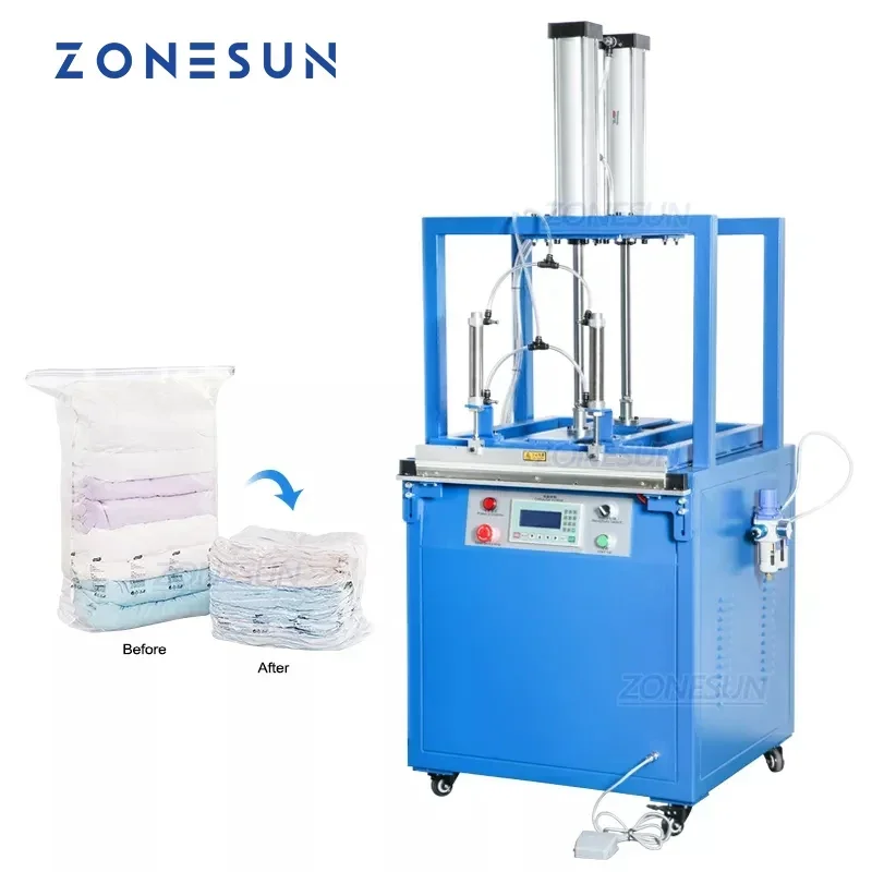 ZONESUN ZS-XD600 الحقيبة فراغ آلة ختم الحزمة الحرارية المصنعين آلة تعبئة الأكياس البلاستيكية شبه الأوتوماتيكية