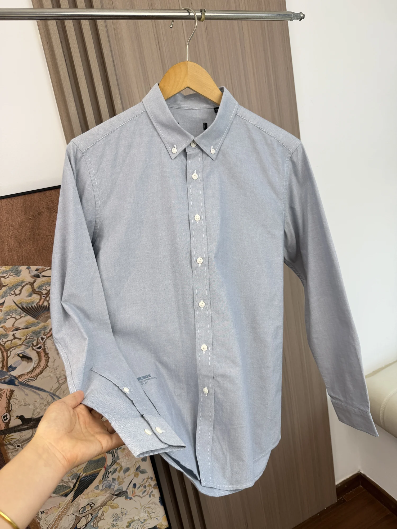 Soft Oxford Fabric Long Sleeve Shirt Men's Business Casual Shirt Comfortable Fashionable Autumn Wear Breathable Standard Fit