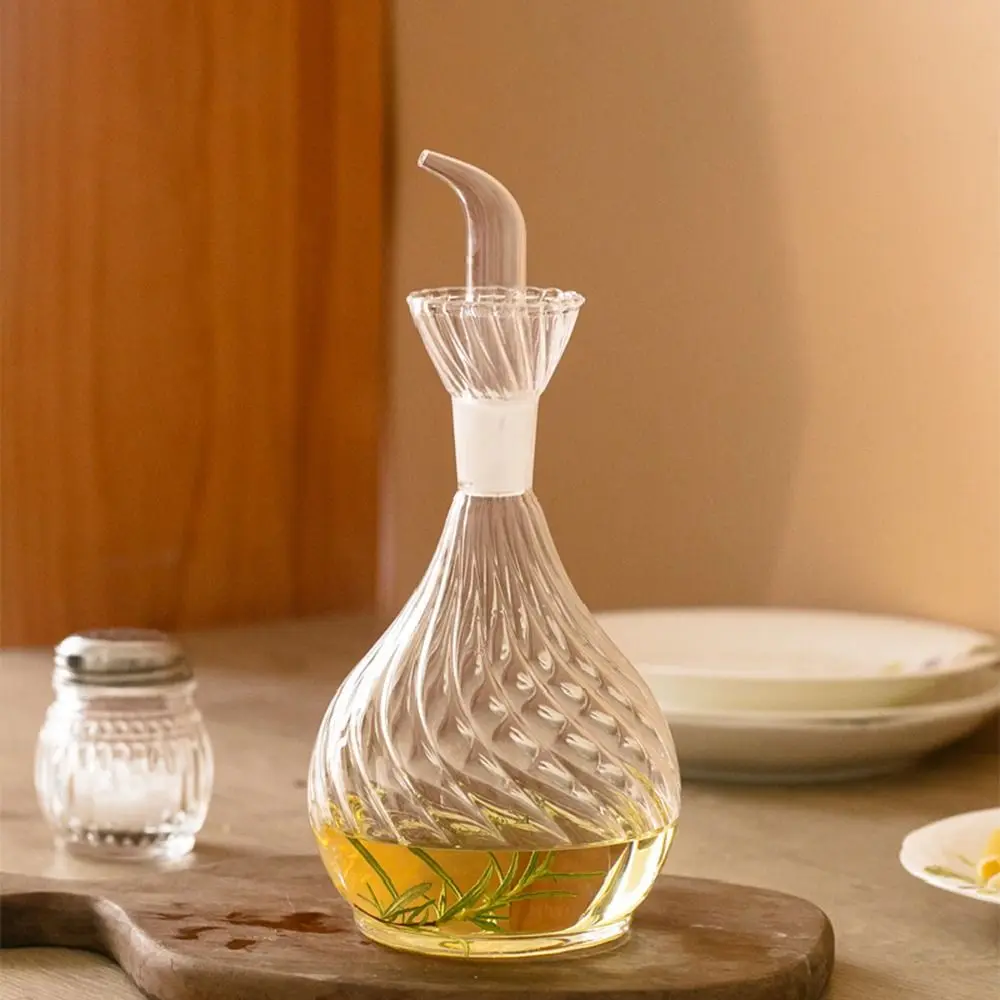 Leakproof Glass Oil Dispenser Pouring Spout 500/900ml Condiment Container Vinegar Bottle Kitchen