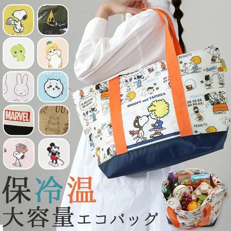 Cute Snoopy Oxford Cloth Shoulder Bag Large Capacity Commute Tote Bag Women Daily Work Cross-Border Ladies Handbag Wholesale
