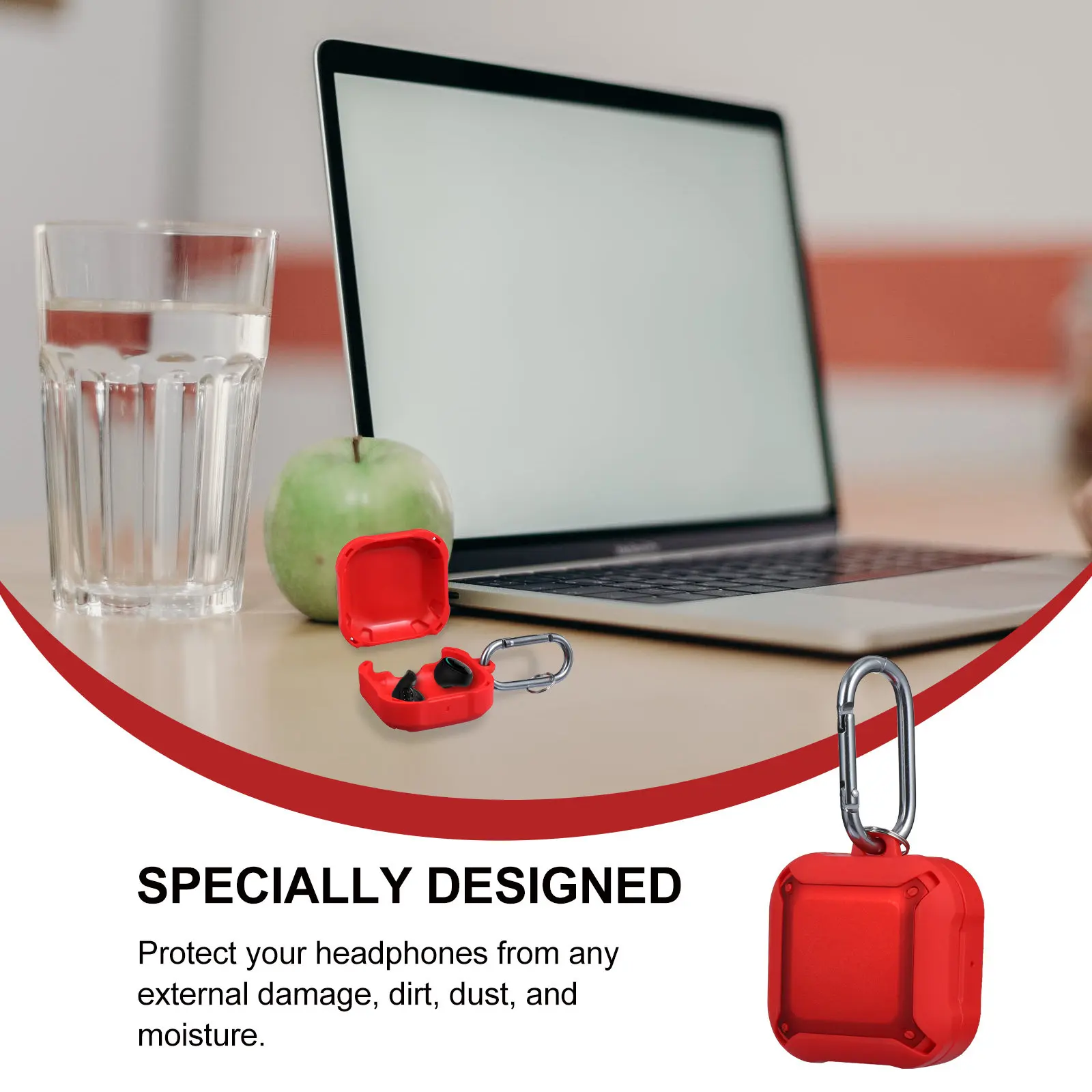 1Pcs Headphone Protective Cover Lightweight Portable Storage Case Shock Resistant Organizer Compatible for Galaxy Buds Live