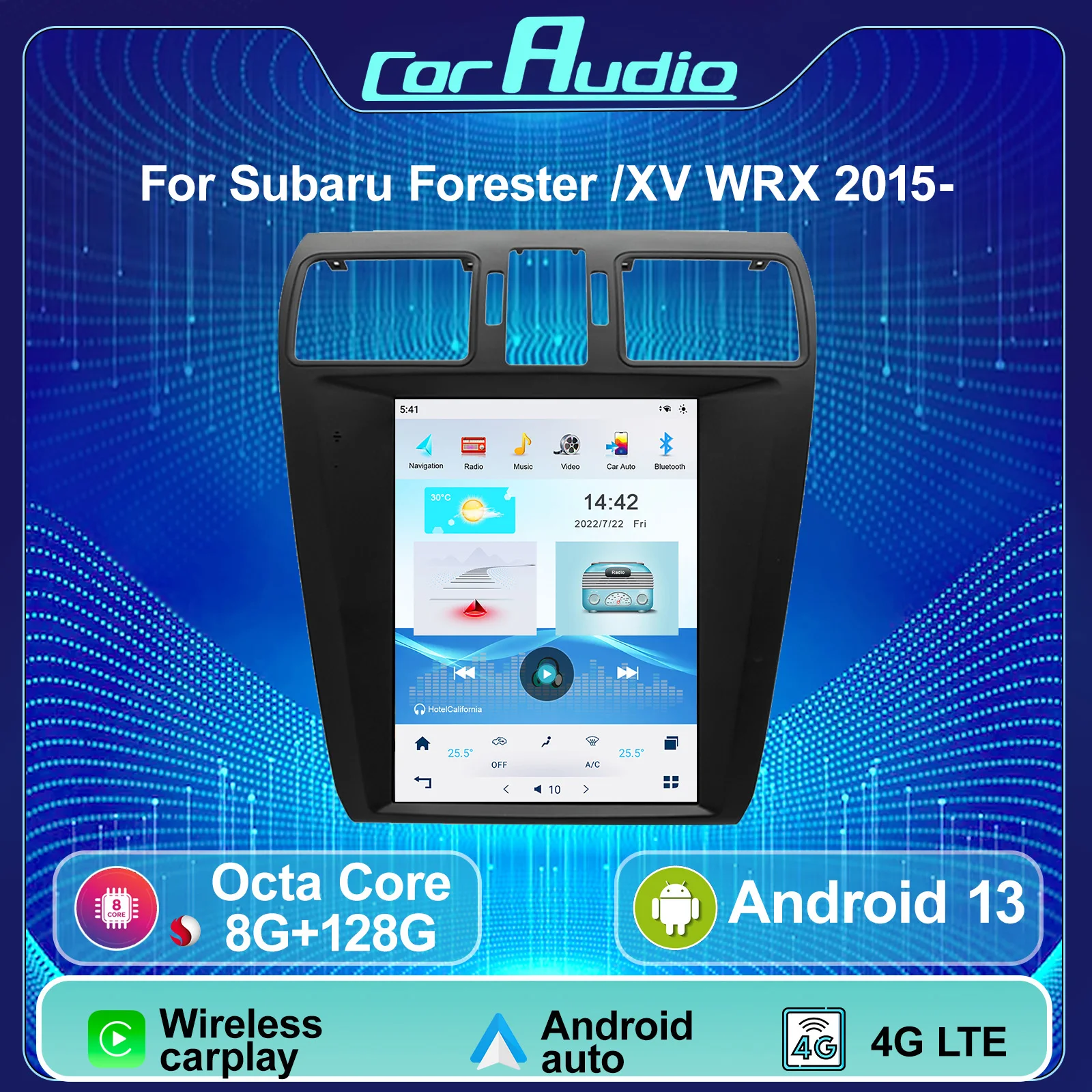 

10.4" Android 13 Car Radio For Subaru Forester XV WRX 2015- GPS Navigation Multimedia Player Carplay Android Auto