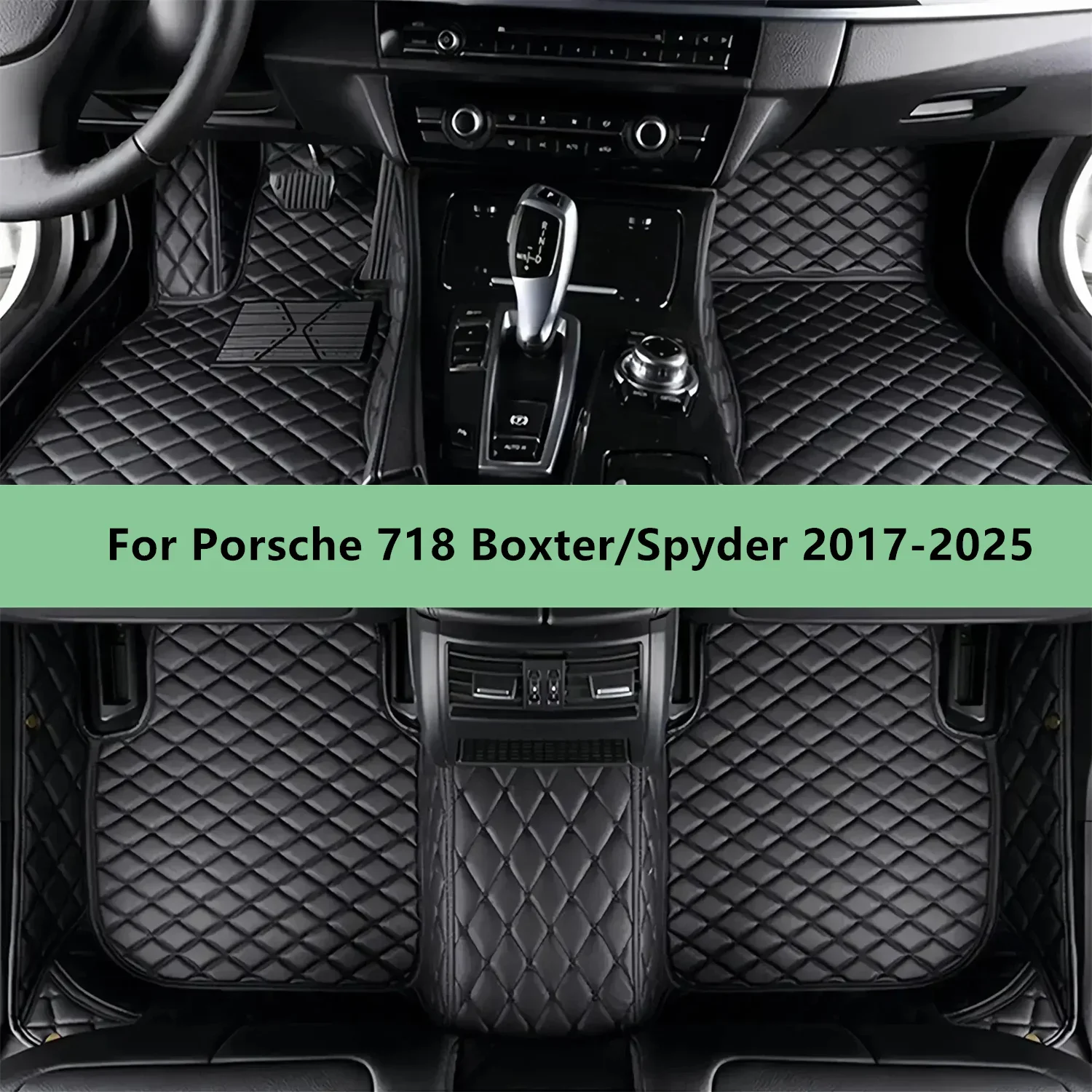 Alfombrillas para Auto Porsche 718 Boxter/Spyder 2017-2025, Alfombrillas para Hombre y Mujer, Accesorios Interiores para Auto