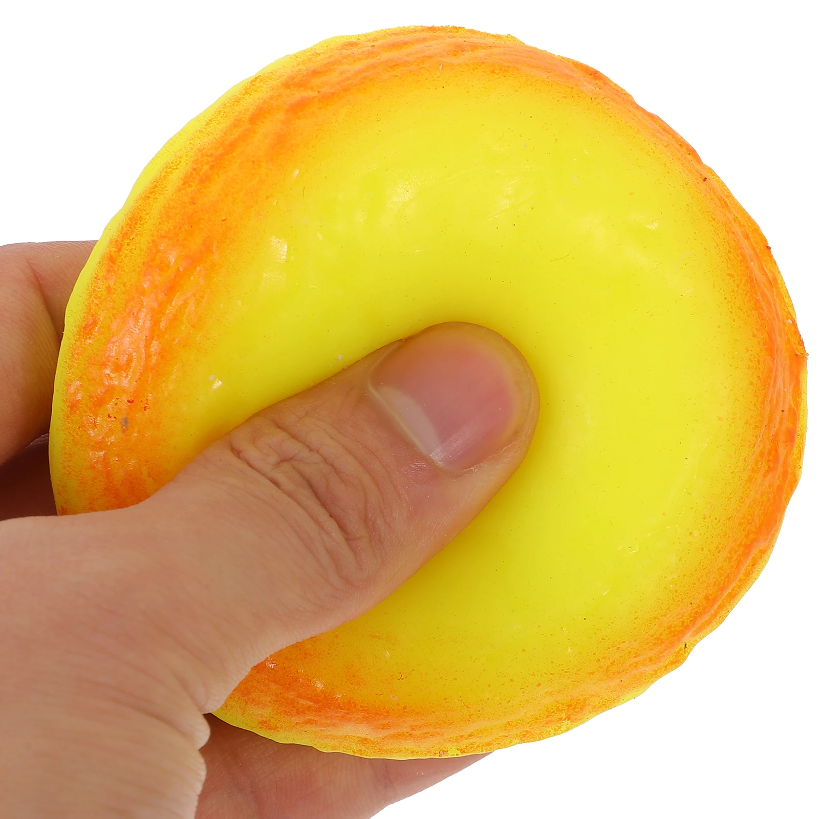 

2pcs Brightly Colored Stretchy Squeeze Funny Fidget Relief Hand Stress Relaxing Novelty Simulation Egg Tart Party Trick For