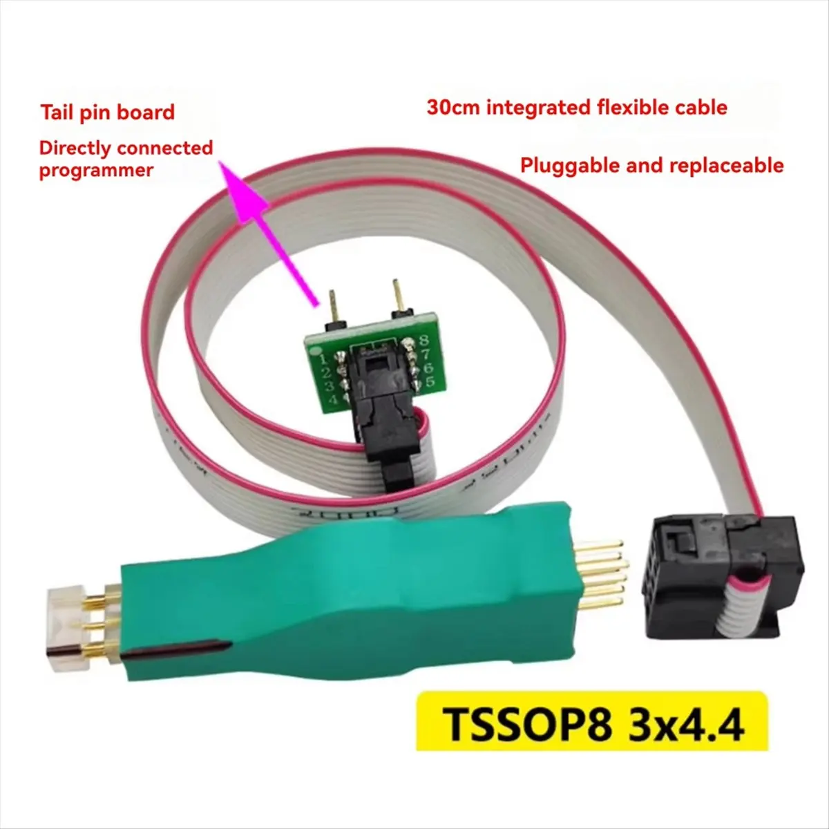 【~ New Y24A】MSOP8 Burning Cable Probe PCB Chip Burning Test Fixture Probe Download Programming Burn Write Cable