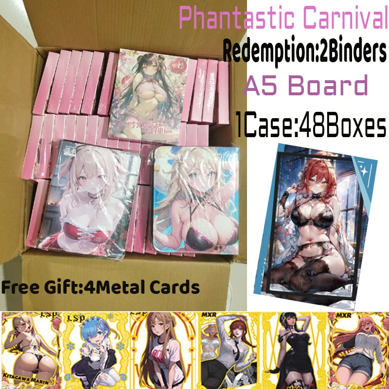 XianKa Phantastic Carnival Goddess A5 Board Collection Card Rare Collection Sexy Waifu Cards ACG Girls Booster Box Hobbies Gifts